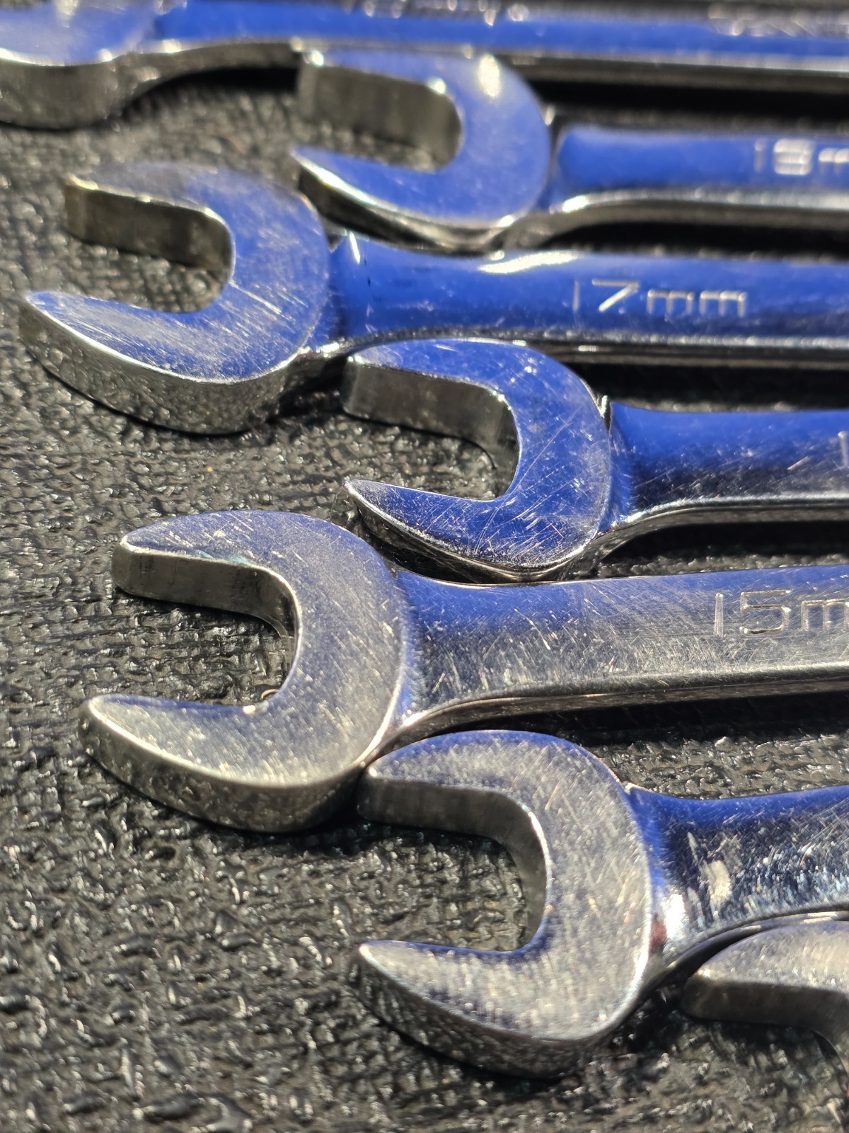 Snap-on OEXM710B 10mm-19mm 10-Piece Flank Drive Chrome Combination Wrench Set