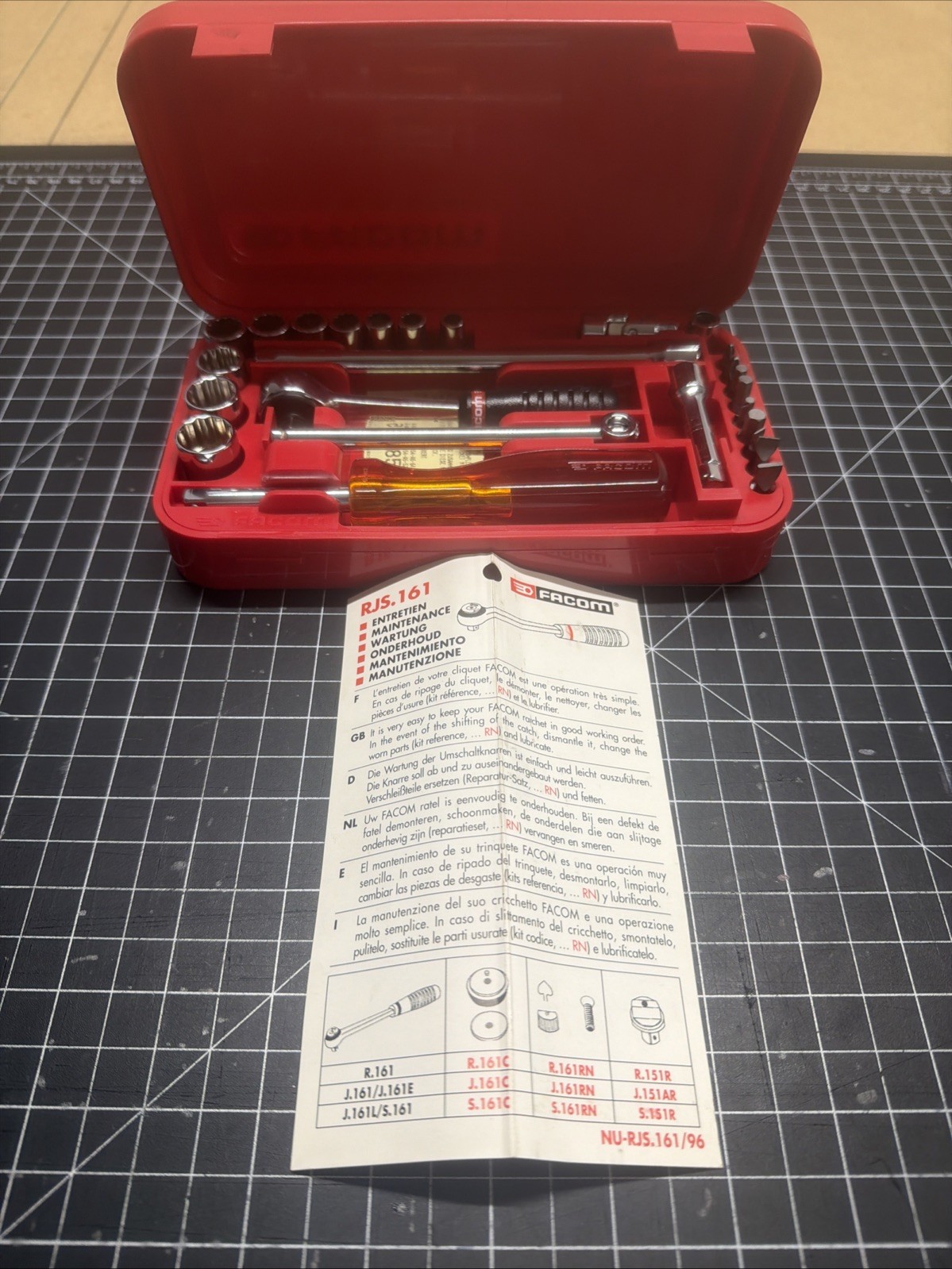 Facom 1/4 Drive Meme Tool – SAE Socket And Bit Set Excellent Condition
