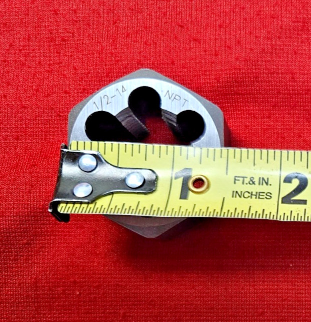 1/2″-14 NPT Pipe Die Nut Hex Rethread Chaser 1-7/16 Hex CS A1 417-03214-1716ACF
