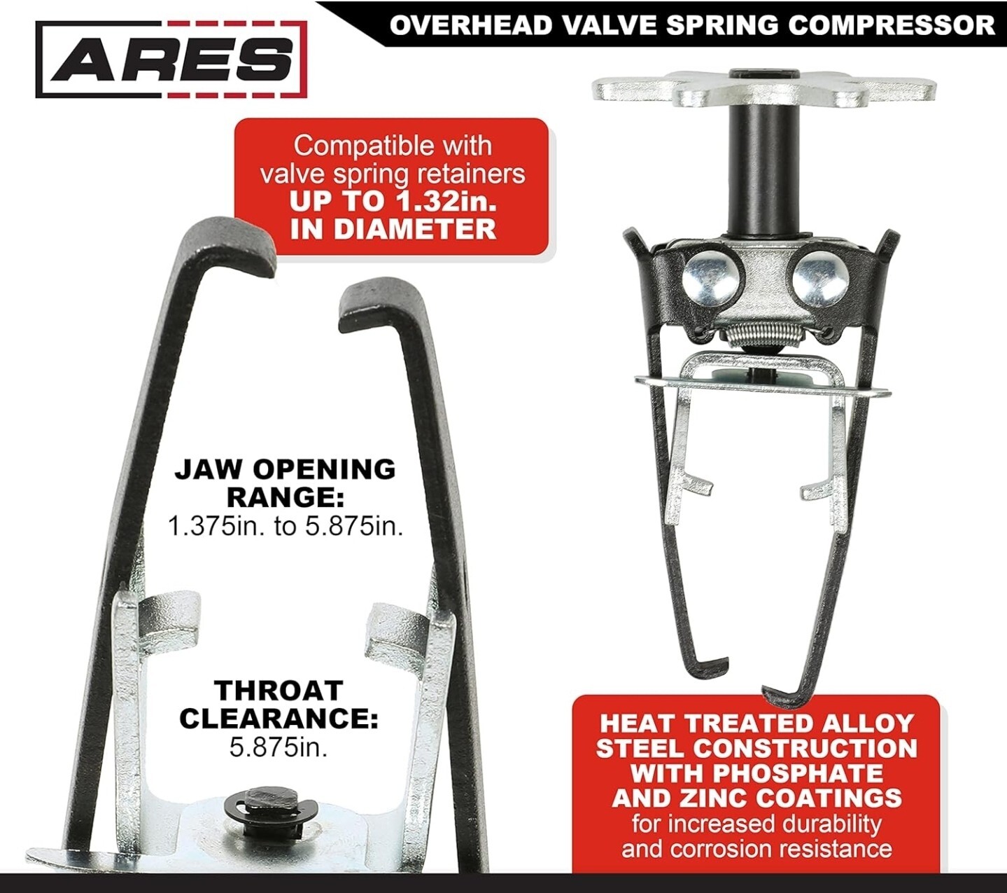 NEW! ARES Tools 10113 Overhead Valve Spring Compressor – FREE SHIPPING