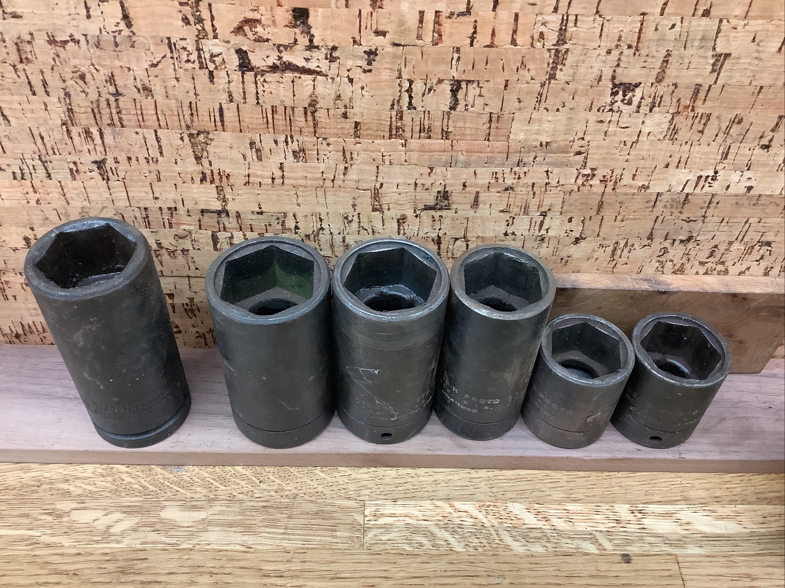 Proto Socket Lot -Drive 6 point See Description For Sizes.