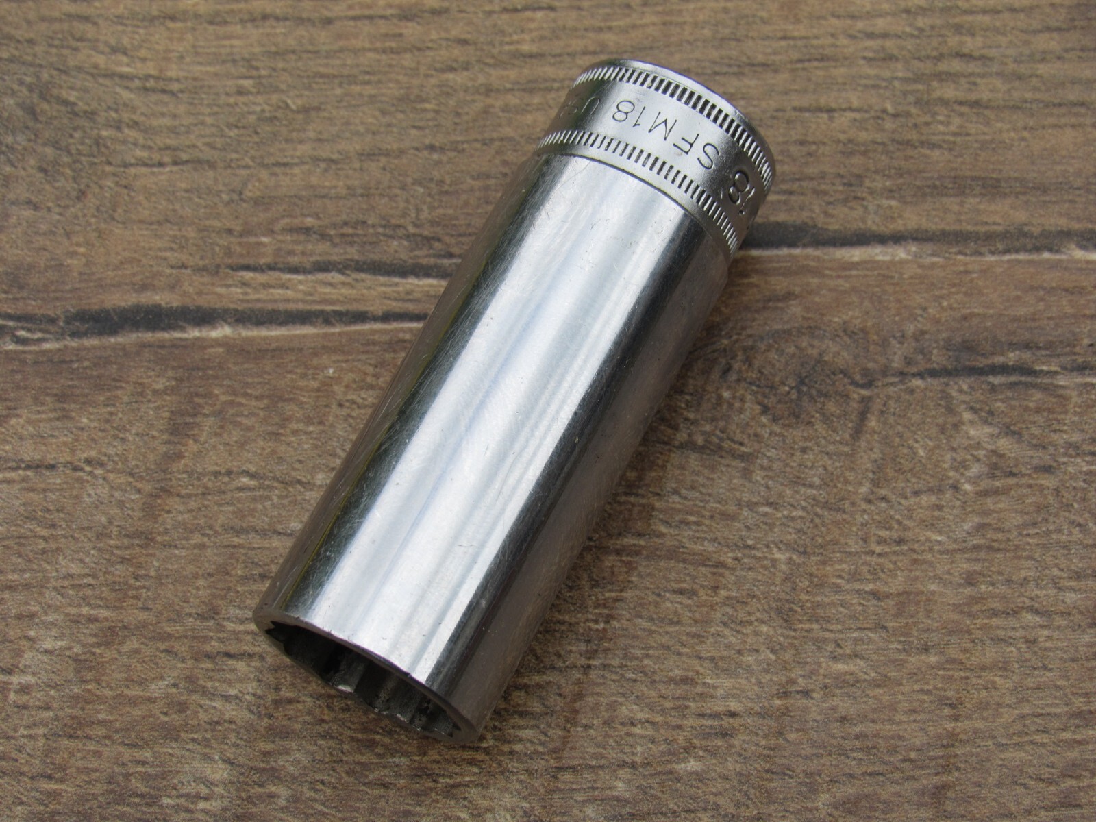 SNAP ON 18MM SFM18 3/8″ DRIVE METRIC 12 POINT DEEP UNDERLINE SOCKET 18 MM SFM