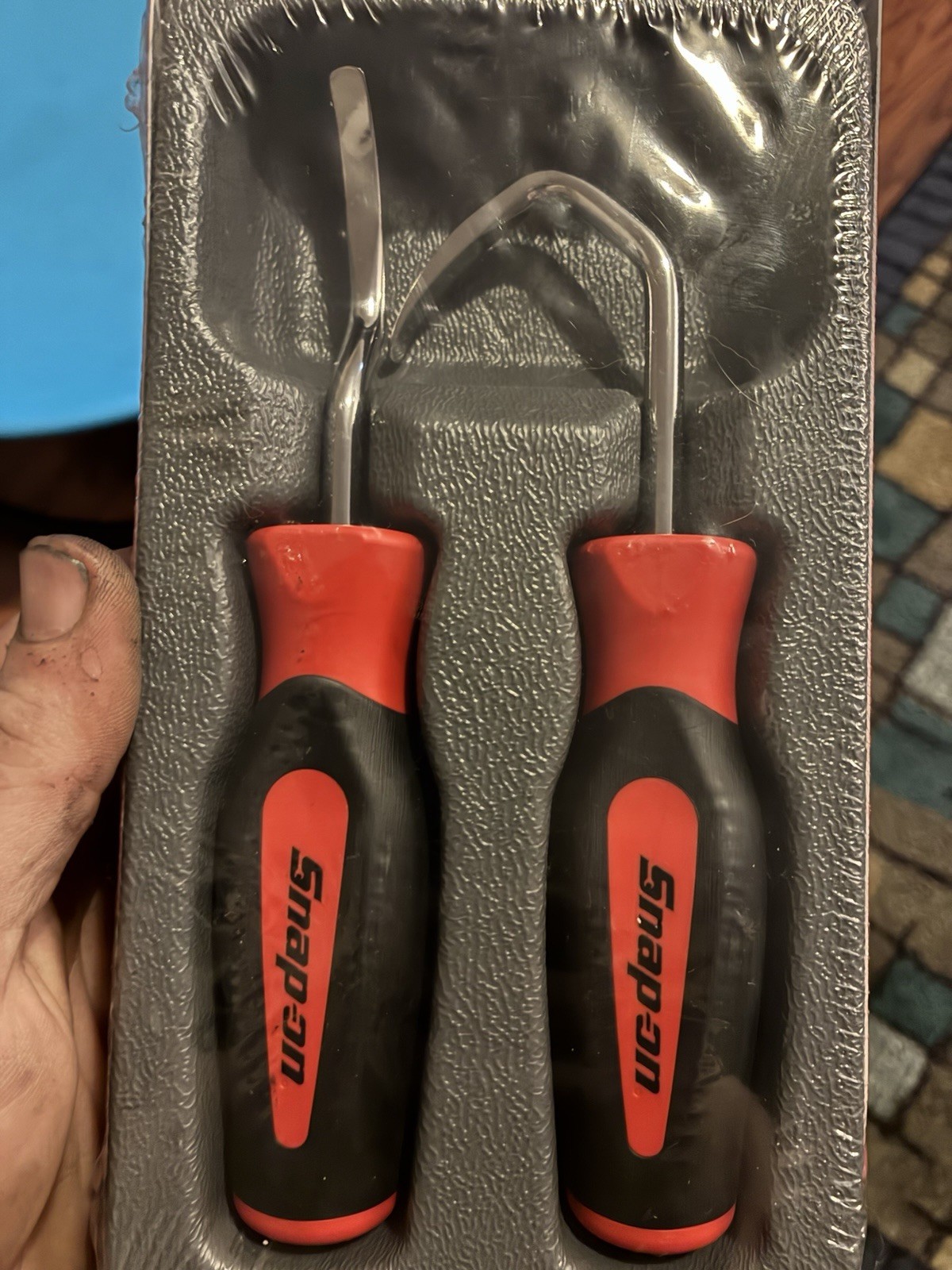 New Snap On Tools Soft Grip 2-pc Short Radiator Pick Set SGAS100BR