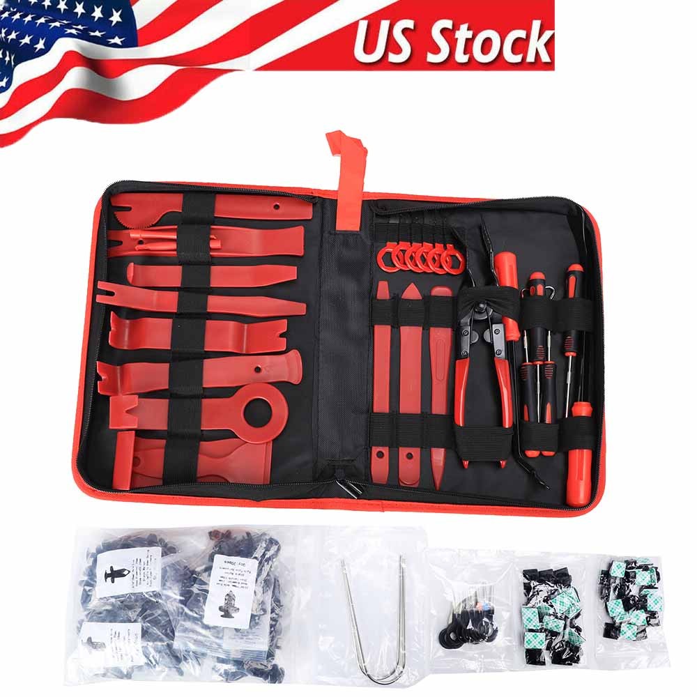 200Pcs Car Interior Trim Removal Tool Kit Clip Panel Pry Set for Auto Door