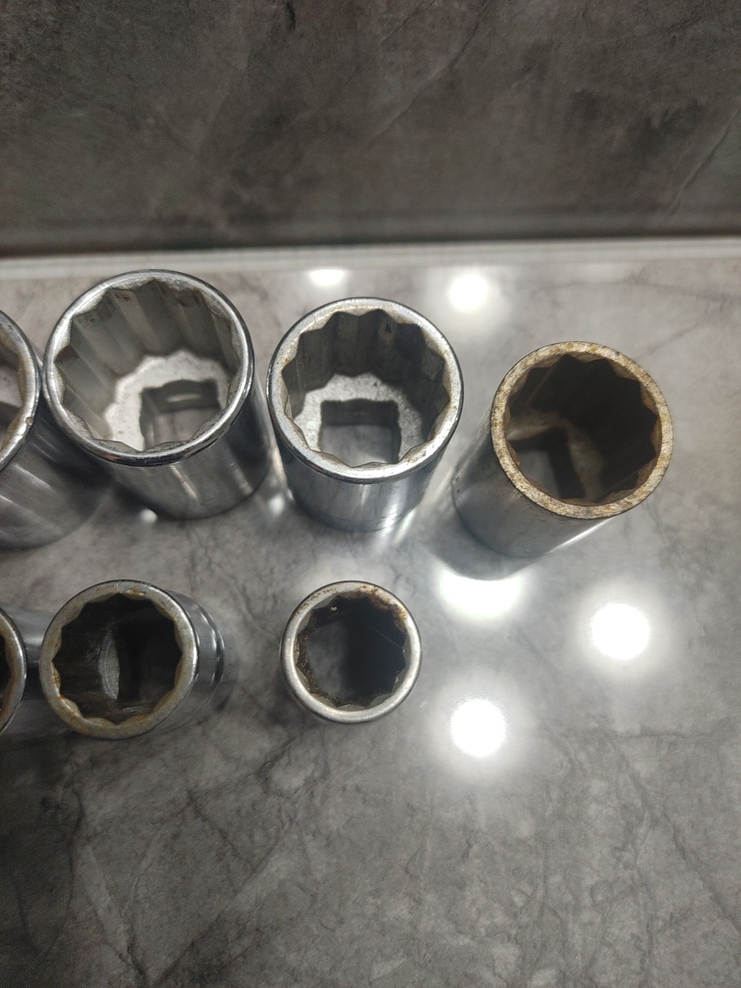 12 Piece Craftsmen Set 9 Craftsman 12pt 1/2 «Drive Sockets and 3 Extention