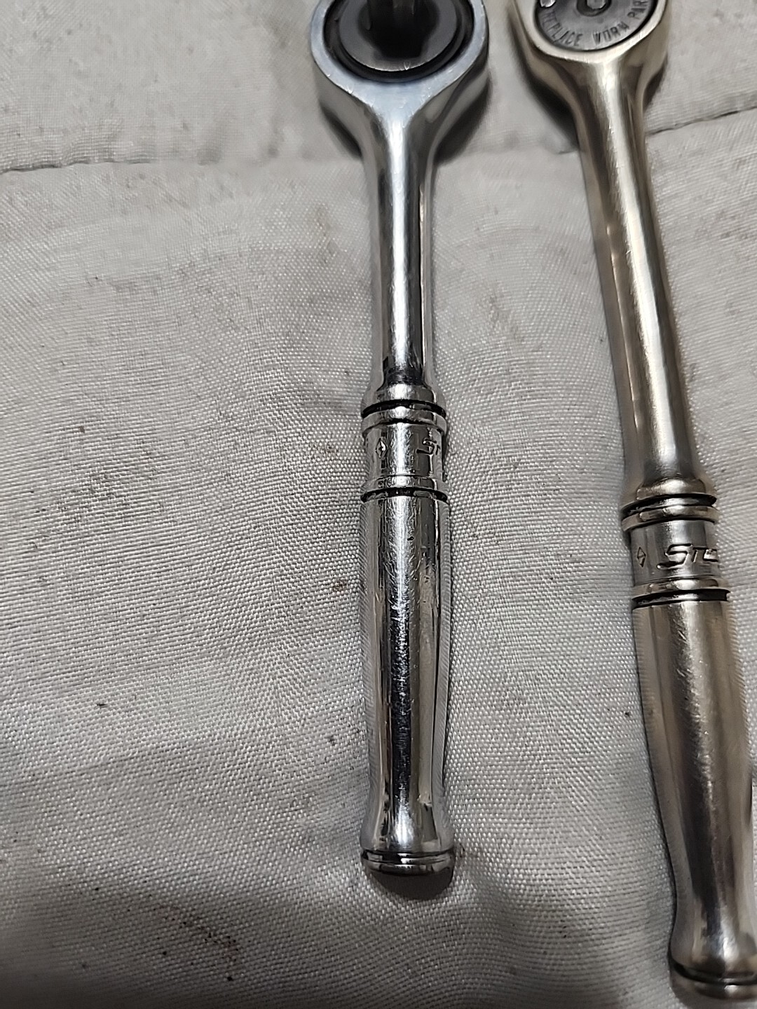 Lot 2 Snap On TM75A TM739 1/4″ Ratchet Long Handle and Short Handle USED