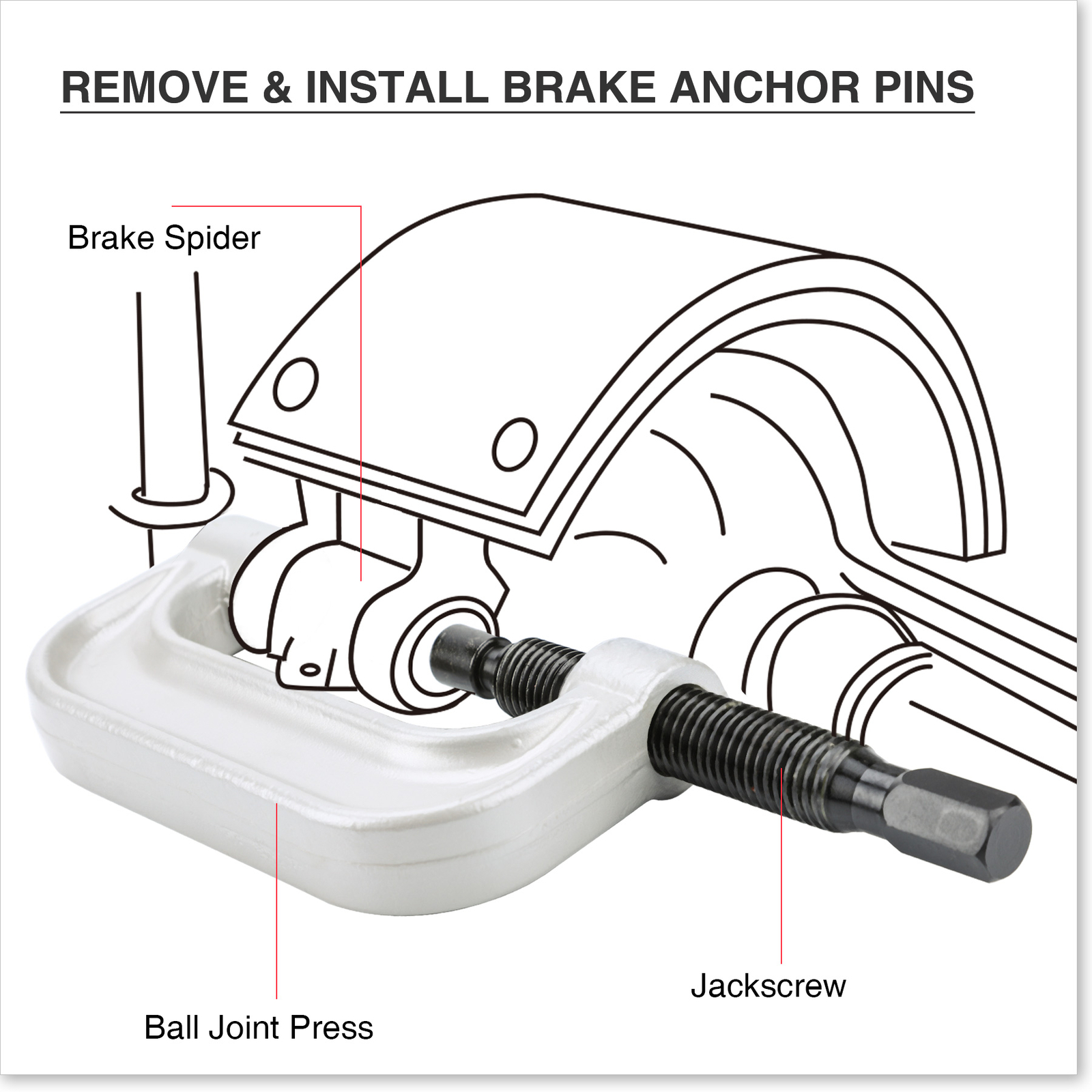 21PC C-PRESS BALL JOINT MASTER SET SERVICE KIT REMOVAL INSTALLER 2/4WD AUTO