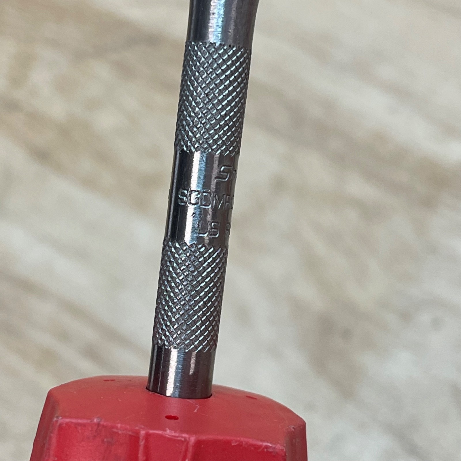 Snap On Tool SGDMRC4 Soft Grip Ratcheting Screwdriver Red & Black USA