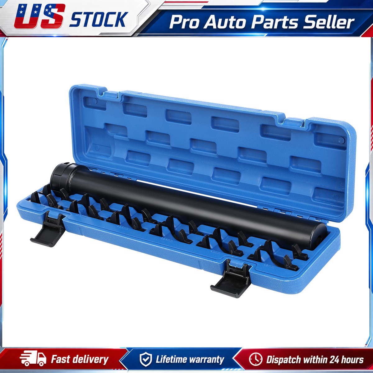 13pc Inner Tie Rod Removal Installation Tool Set with 12 SAE & Metric Adaptors !