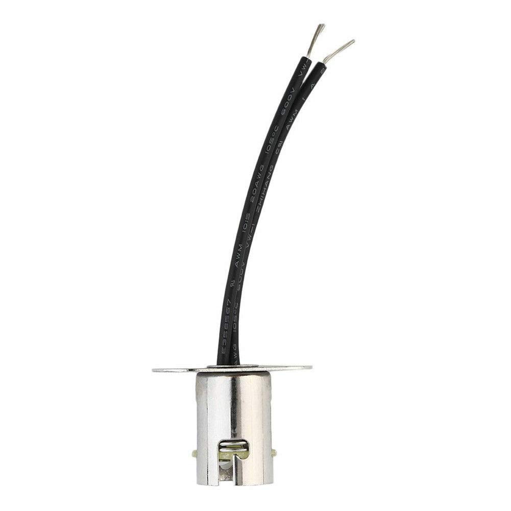 2PCS BAY15D 1157 LED Light Bulb Socket Holder with Wire Connector for silver