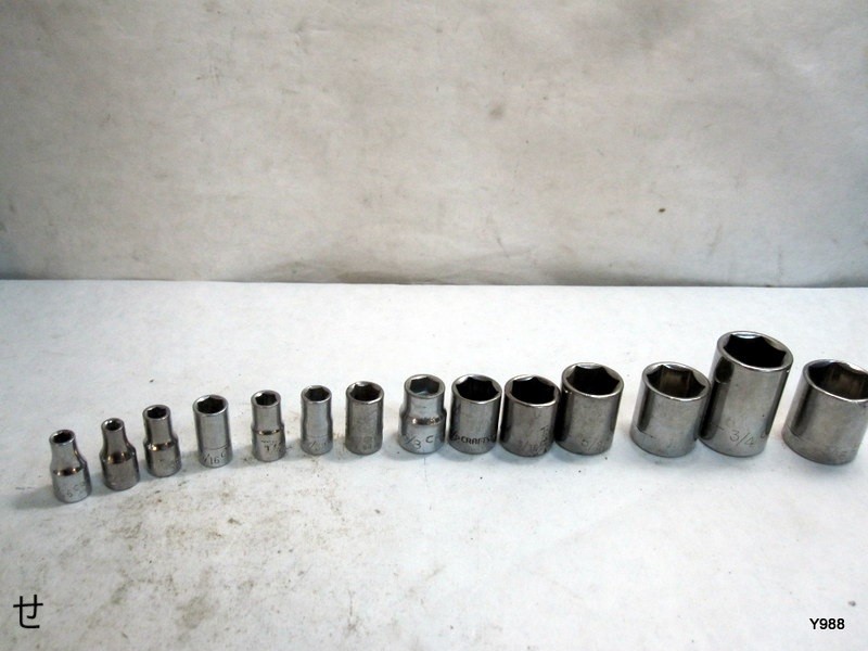 CRAFTSMAN set of 14 sockets mix lot see description