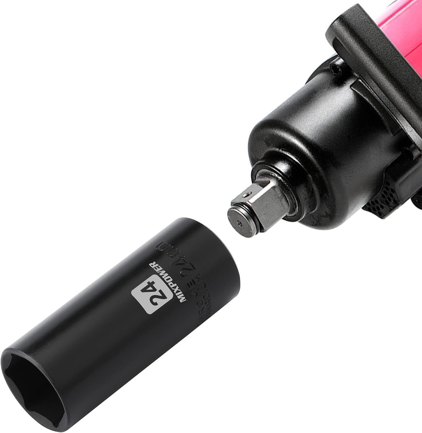 1/2-Inch Drive Impact Socket 24mm – Corrosion-Resistant CR-V 6 Point Design