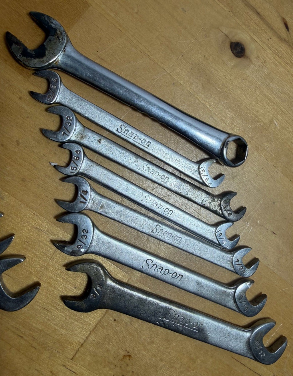 Snap On 15 Pc SAE Ignition 4 Way Open End Angle Wrench Set DS Series OEX