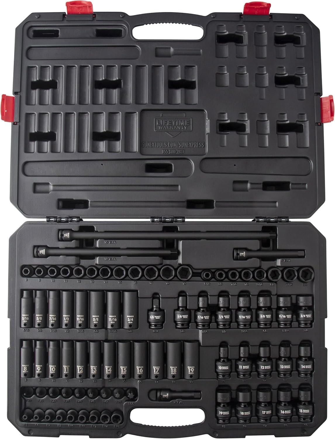 Professional-Grade 80-Piece Impact Socket Set – SAE/Metric, Radius Corner Design