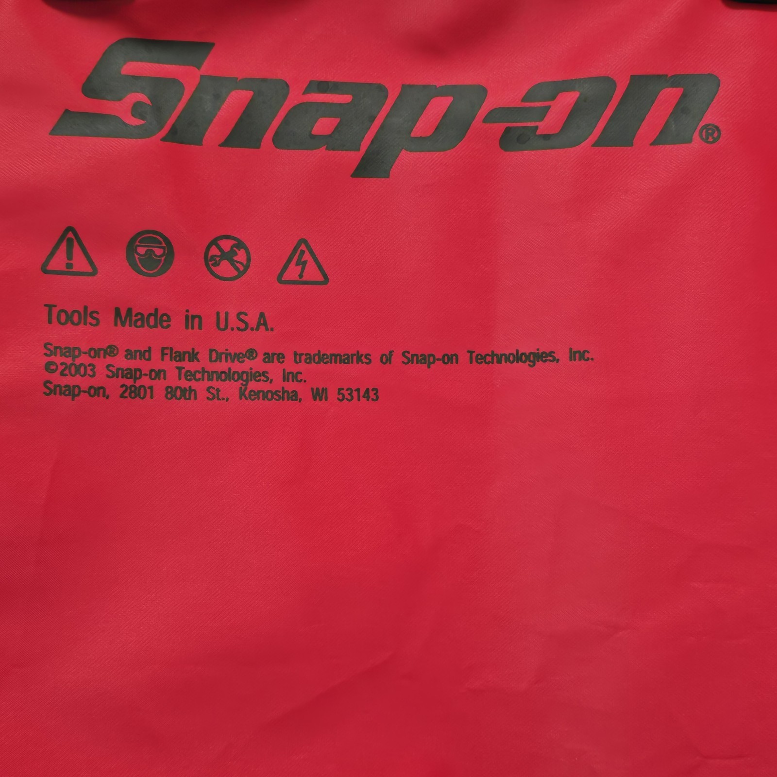 Snap-on Canvas Tool Roll Pouch OEX714K Red LARGE