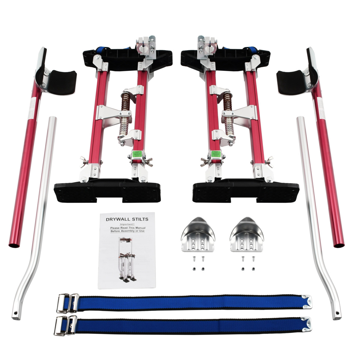 Adjustable 18“-30″ Drywall Stilts Aluminum Tool Painting Painter Taping Red