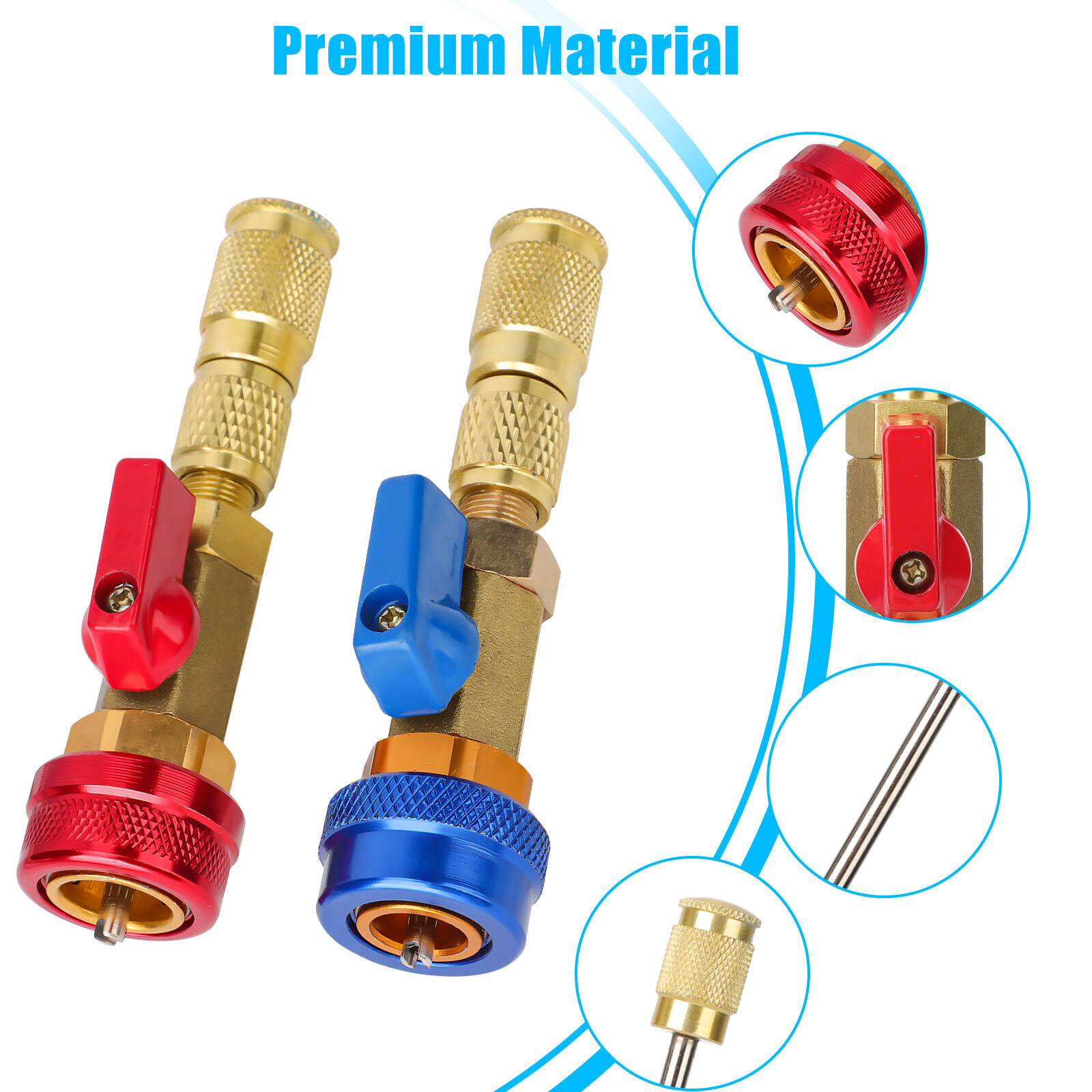 Valve Core Quick Remover Installer R134A High Low Pressure Tool Air Conditioning