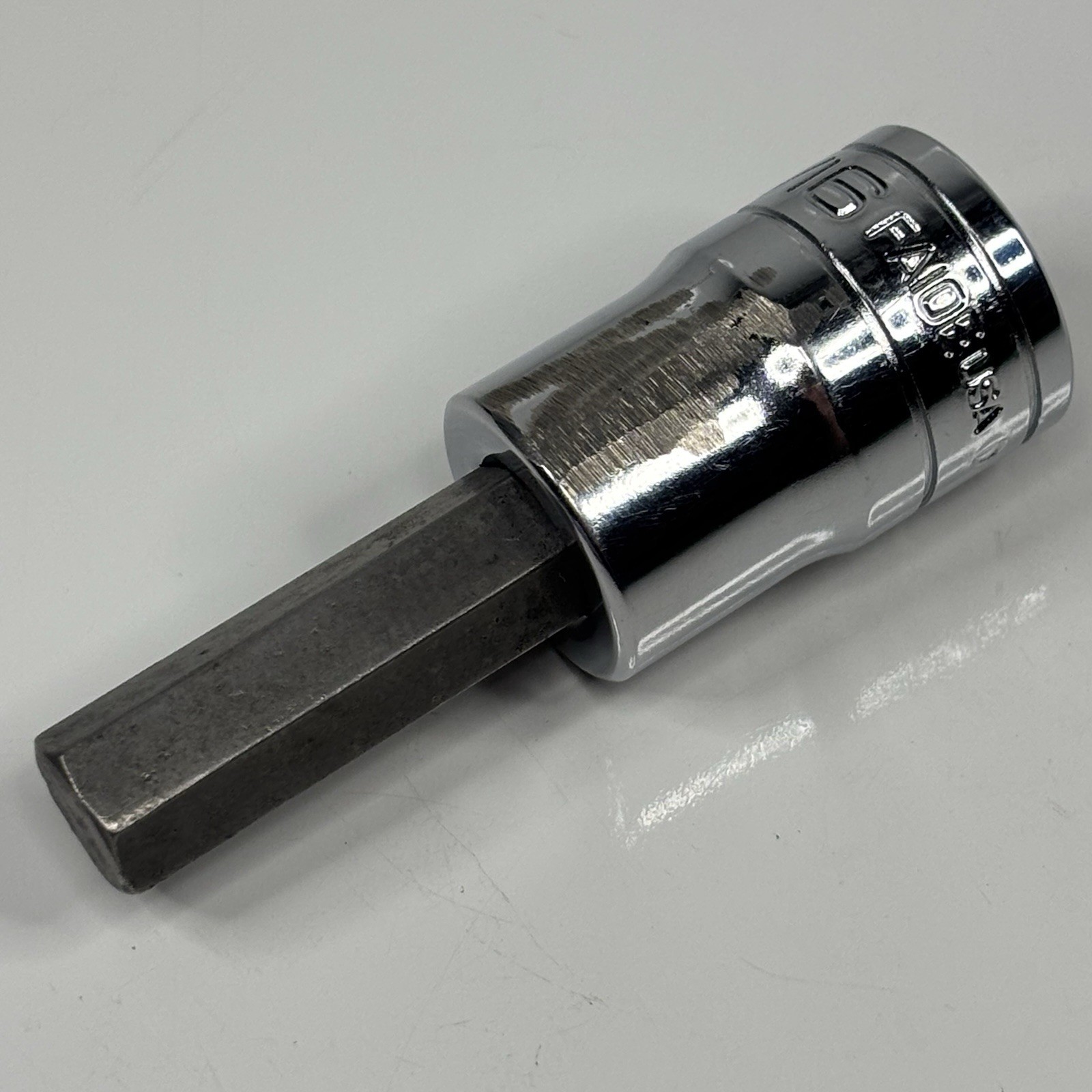 Snap On Tools FA10E 3/8 Drive SAE 5/16 Standard Hex Bit Socket Driver USA 1999