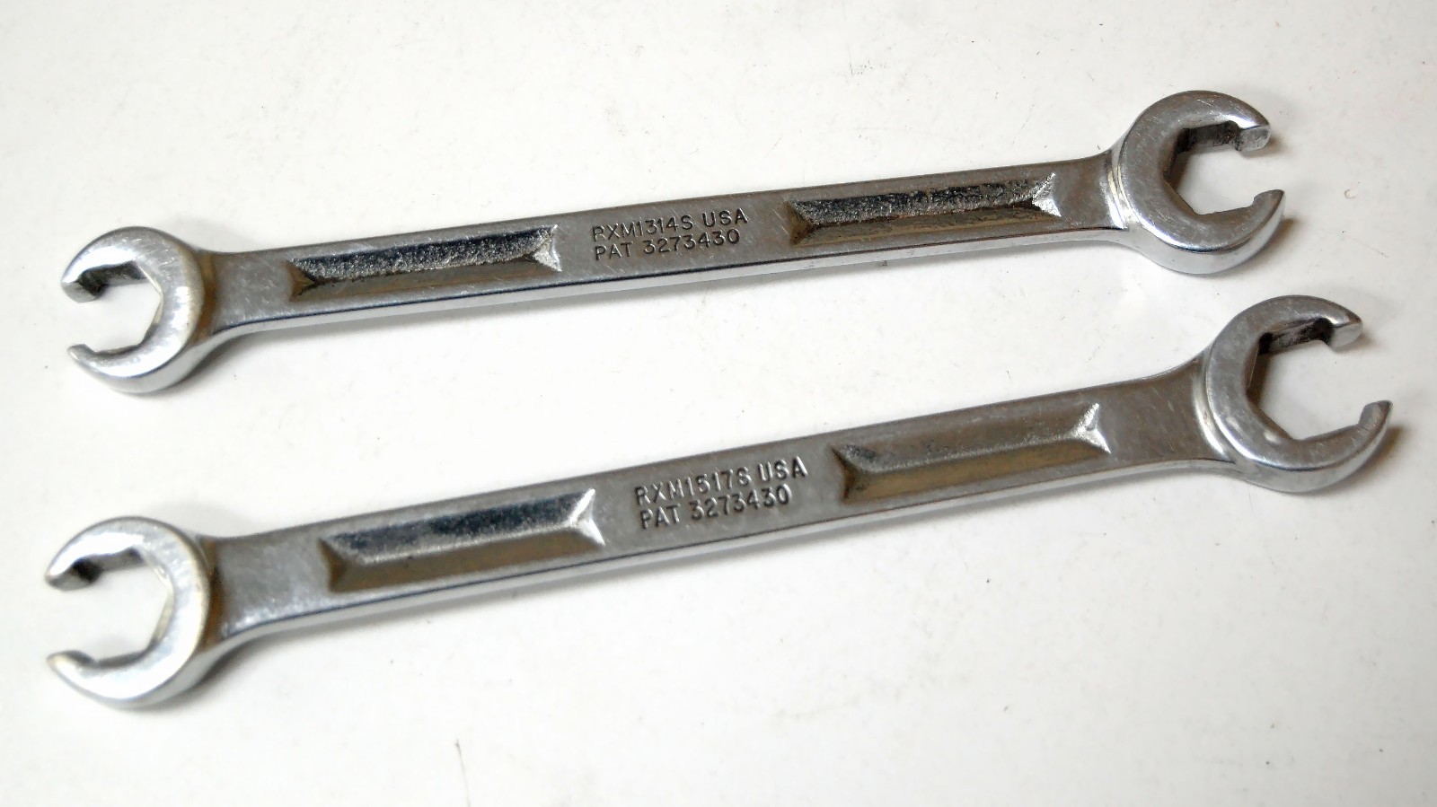 Two Snap-on Metric Flare Nut Line Wrenches RXM1314S & RXM1517S 13 14 15 17mm USA