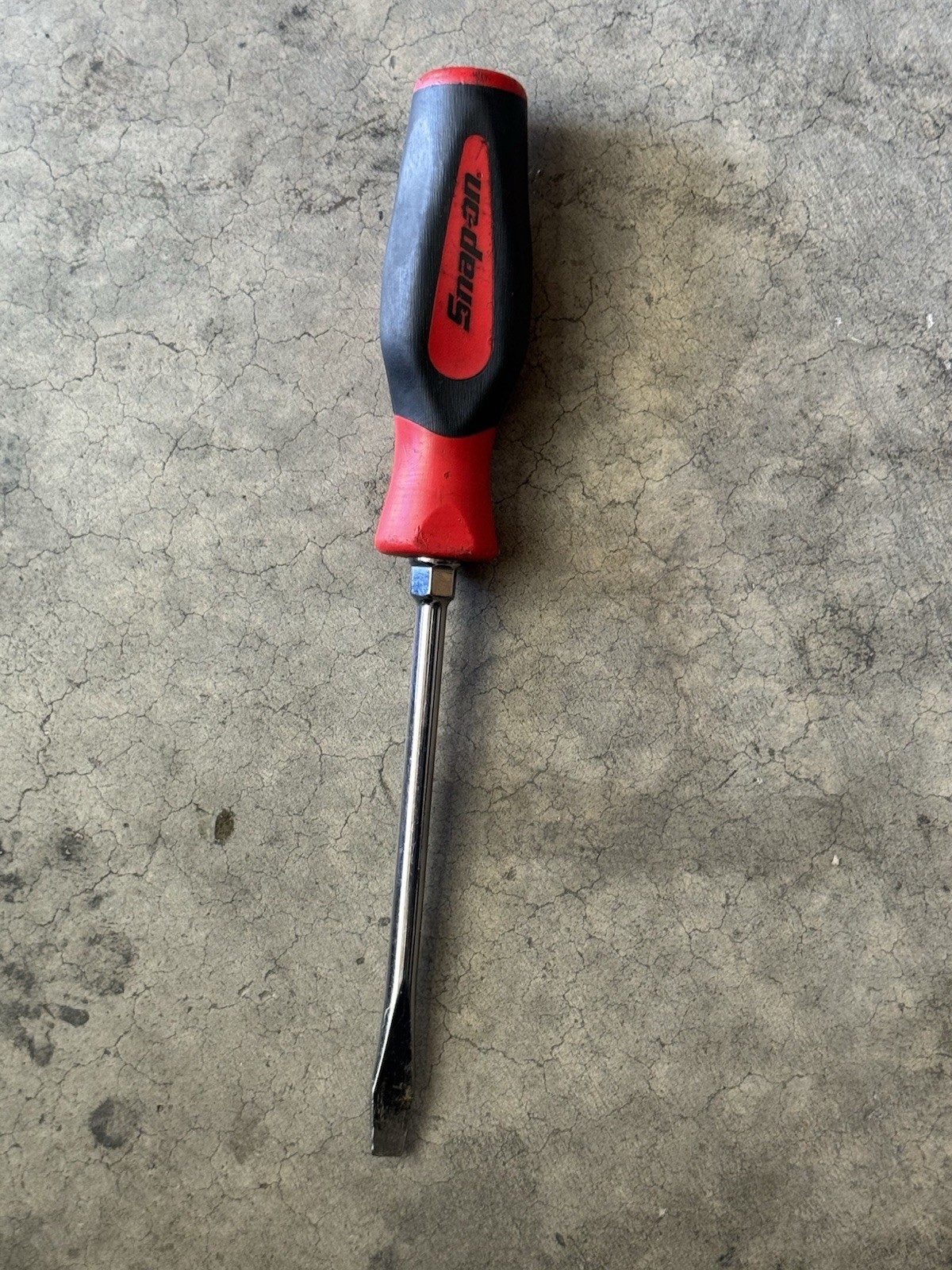 Snapon Flat Head Screw Driver 5/16 Red Handle