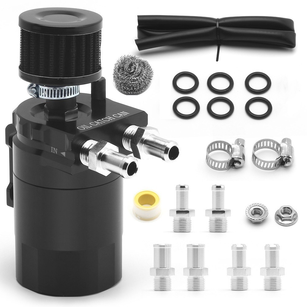Oil Catch Can for Car 300ML Aluminum with Integrated Air Filter System