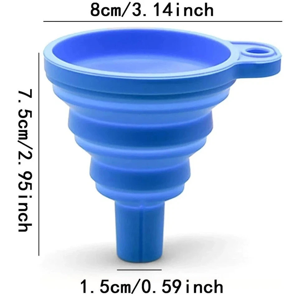 Foldable Silicone Car Engine Funnel for Engine Oil Petrol Washer Liquid
