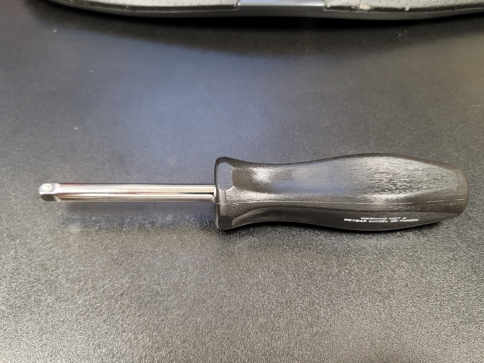 Snap-On 1/4″ drive Nut Driver Spanner 7-1/4″ Black Hard Handle Standard Shank