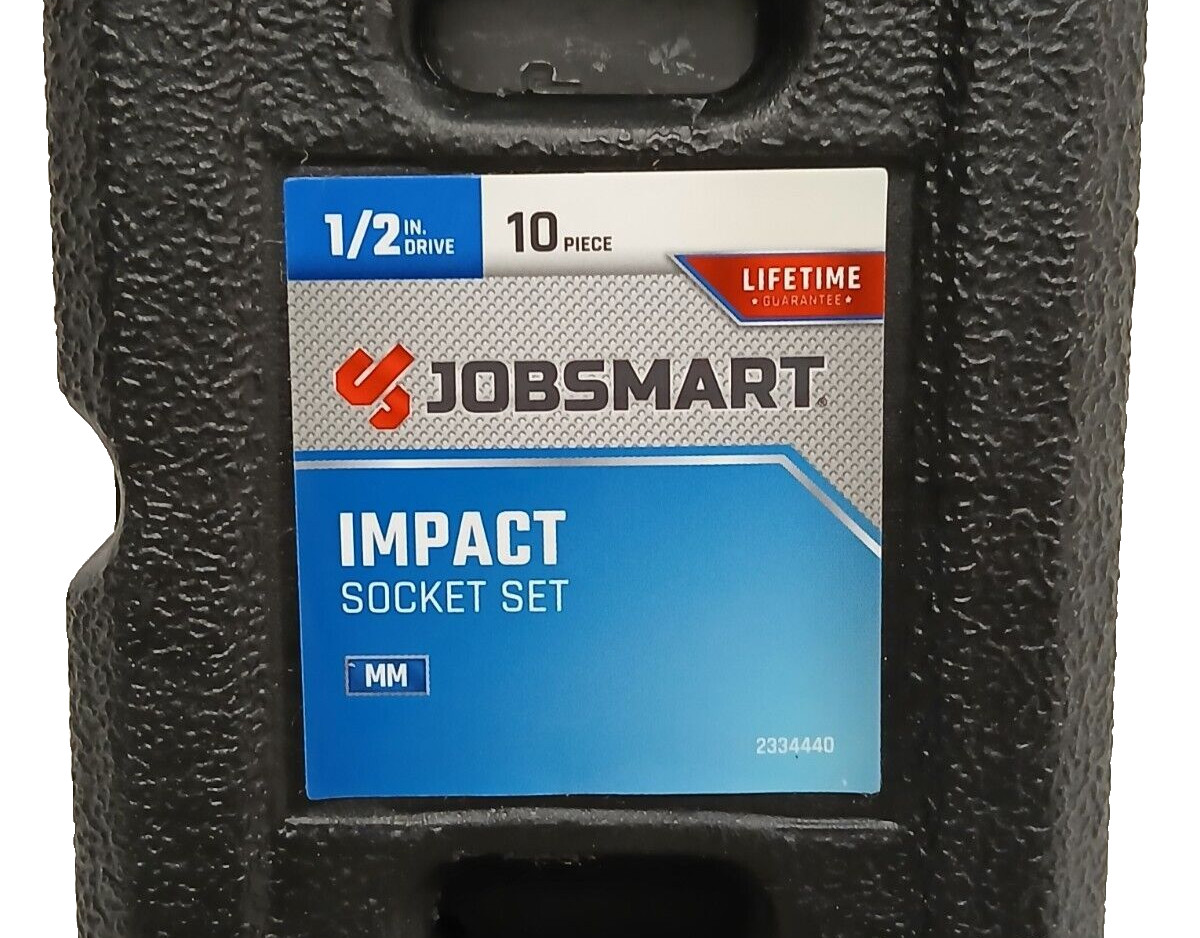 (10PC)JobSmart 6pt Shallow Metric 1/2″ Drive Impact Socket Set 11-17 19 21 22 24