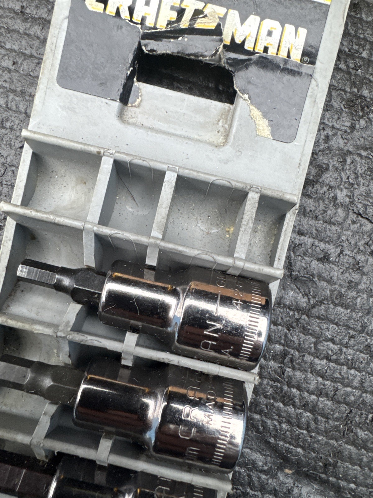 Sears Craftsman USA 6pc Socket Set 3/8 Drive Metric 34448 Hex Bit 2 Used 4 New
