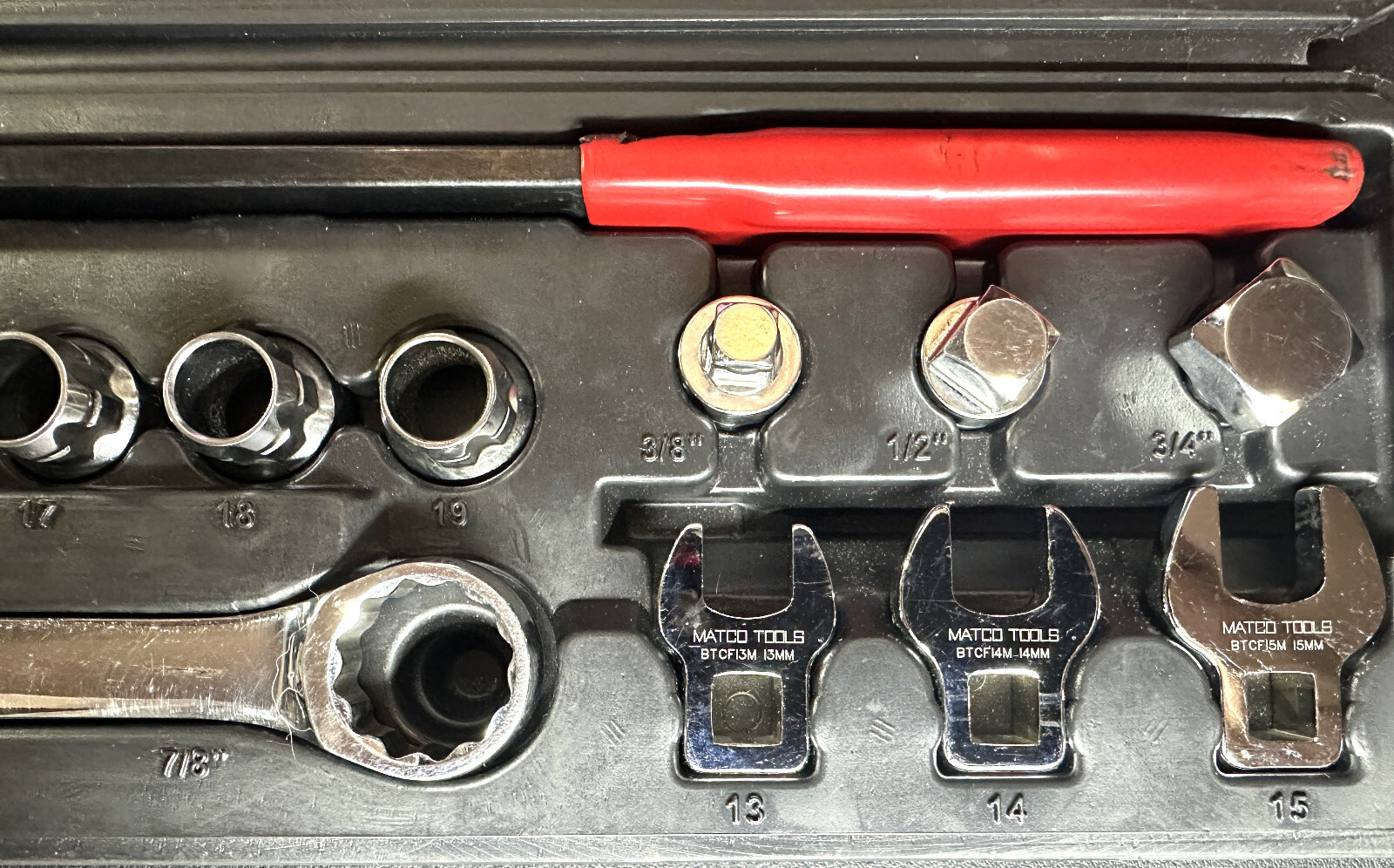 MATCO TOOLS MSBT15 15-PIECE SERPENTINE BELT WRENCH SET