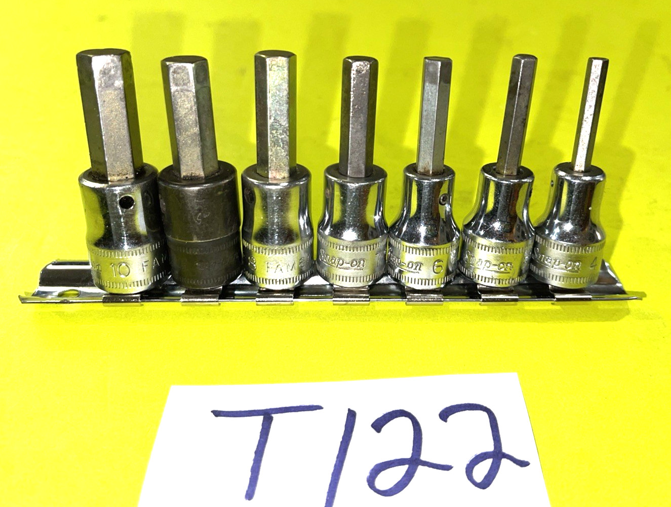 SNAP-ON TOOLS 7 PIECE 3/8 DRIVE METRIC HEX BIT SOCKET DRIVER SET 4MM TO 10MM