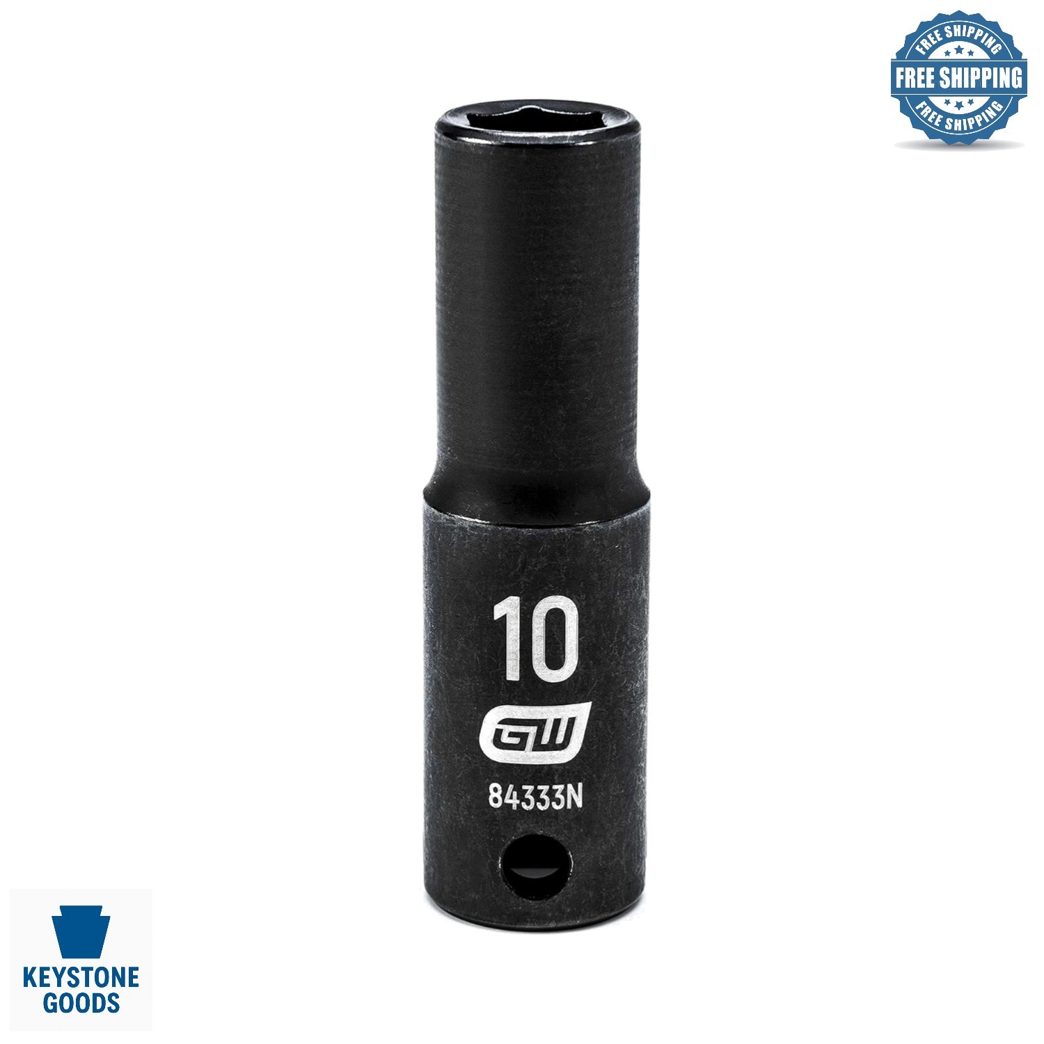 3/8″ Drive Deep Impact Metric Socket 10mm, 6-Point, Chrome Molybdenum Steel