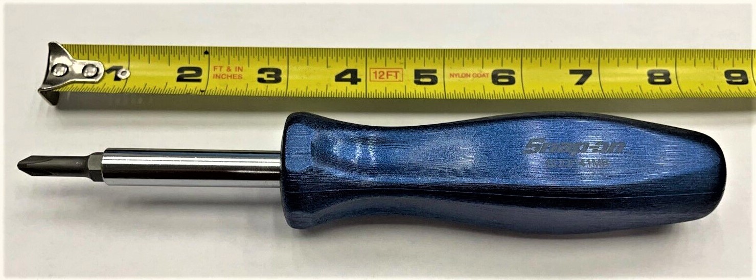 NEW* Snap-on Reversible Screwdriver SDDD41MB *4 BITS* METALLIC BLUE HARD HANDLE