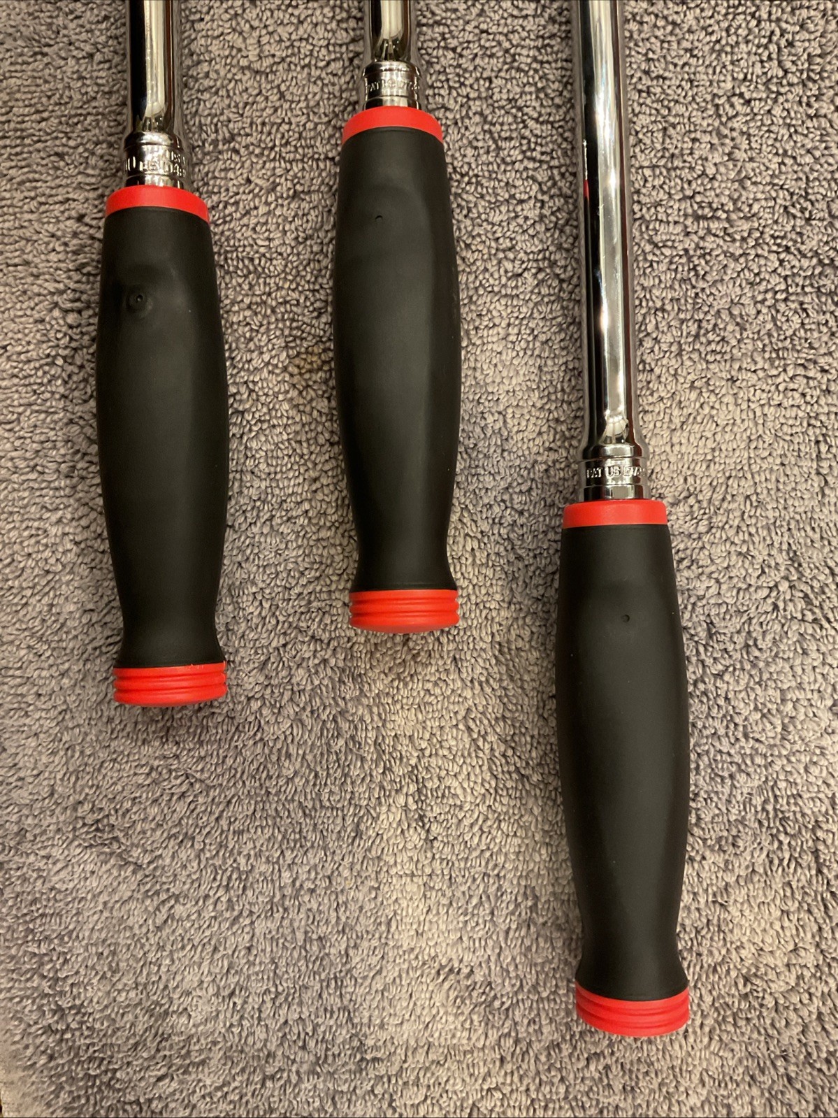 New In Box Snap On 203RT0480FR 3/8” Soft Grip Ratchets Set w/ PRO-FIT Foam NEW!