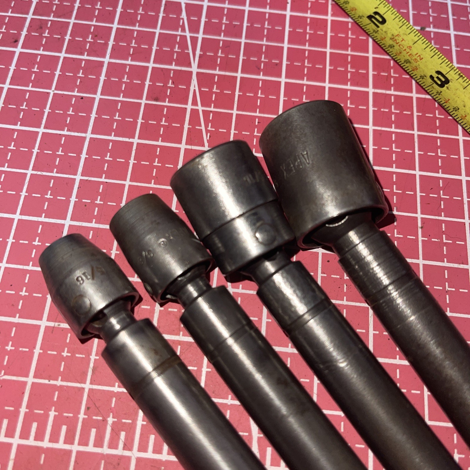 Apex USA Hex 7/16 Power Drive 5 Piece 5/16 – 5/8 Wobble Socket Adapter Extension