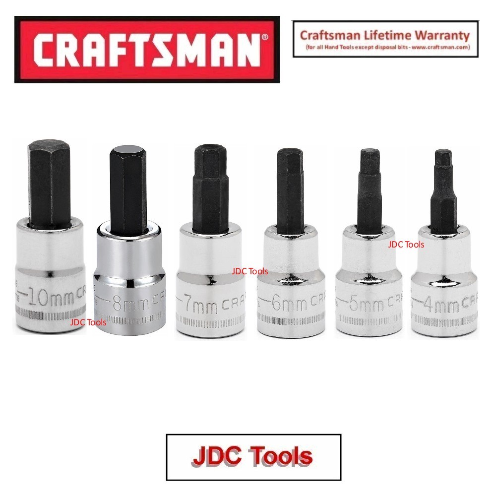 CRAFTSMAN 17 pc SAE METRIC MM Allen Hex Key Socket wrench set 6 10 12 15 16
