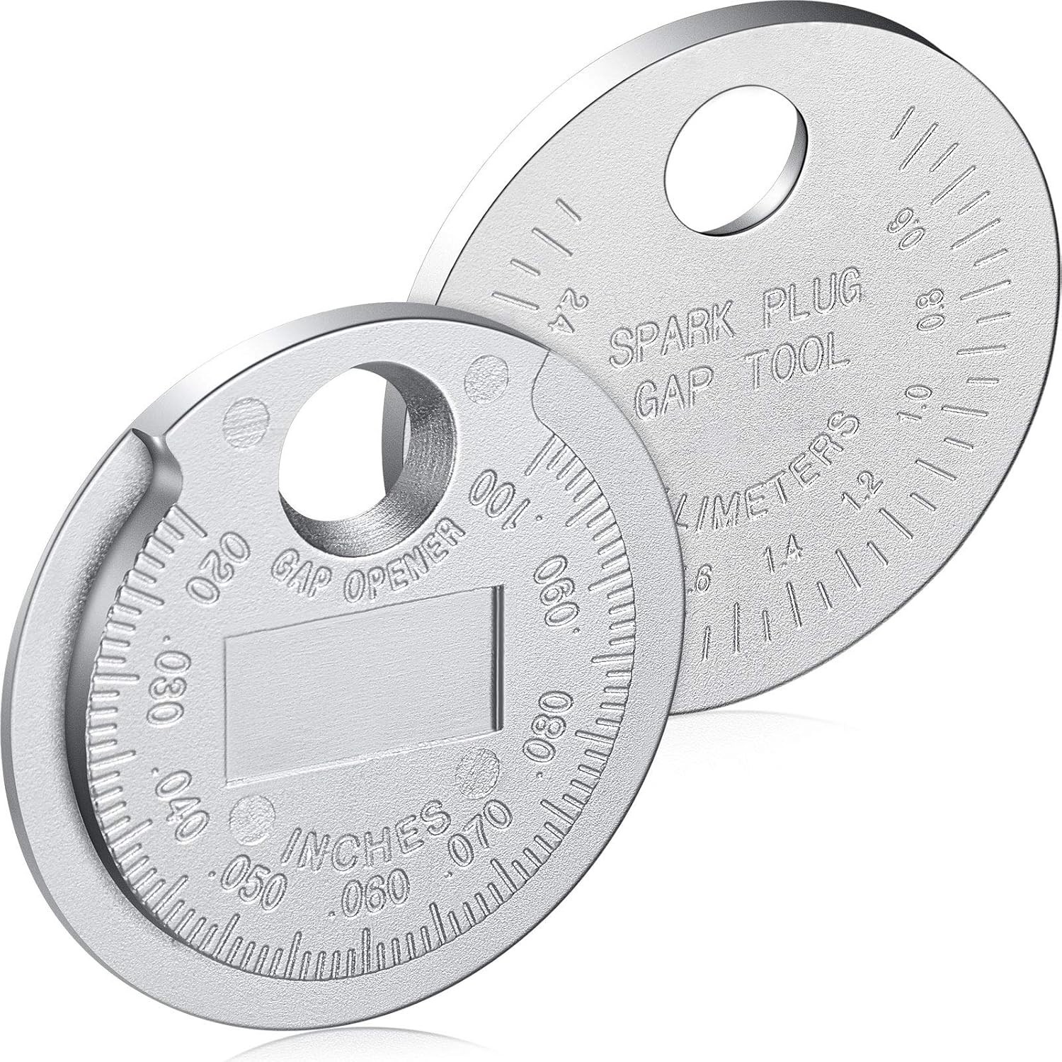 Zinc Alloy Spark Plug Gap Tool: Precise Measurements from 0.020 to 0.100 Inch