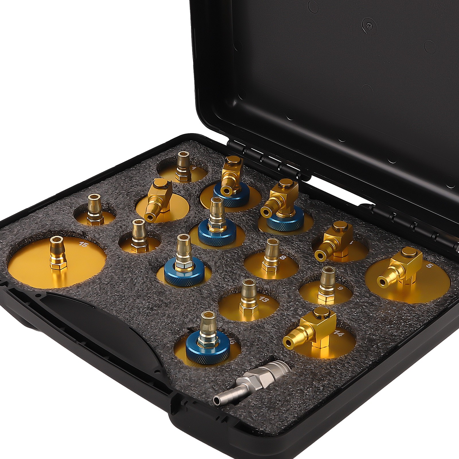 17Pcs Brake Master Cylinder Bleeder Adaptors Set Brake Fluid Bleeder Adapter Kit
