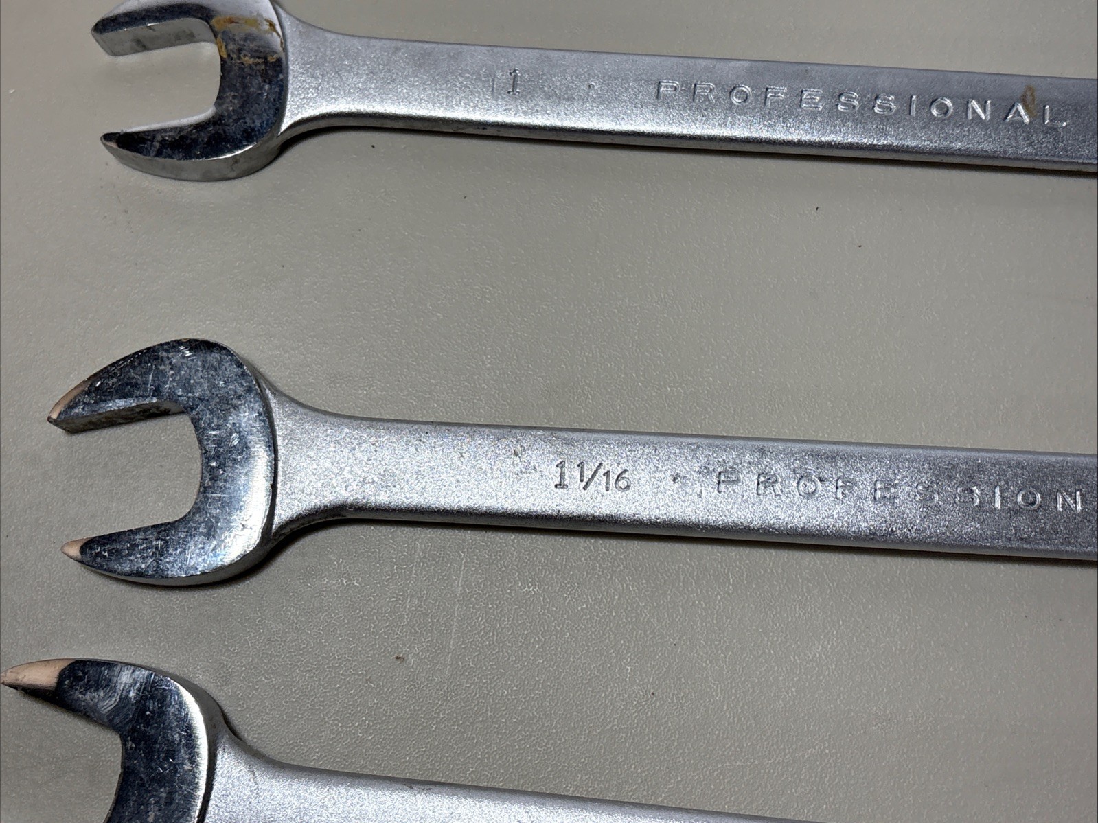 Proto Professional Combination Wrench Set USA 1″ 1232, 1 1/16″ 1234, 1 1/8″ 1236