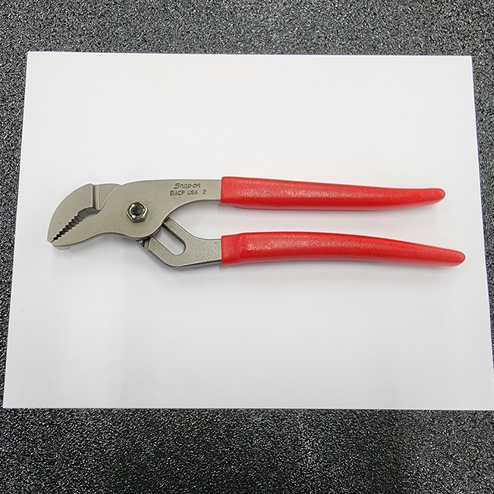 Snap-on Tools USA NEW RED 9″ Adjustable Joint Interlocking Channel Pliers 91ACP