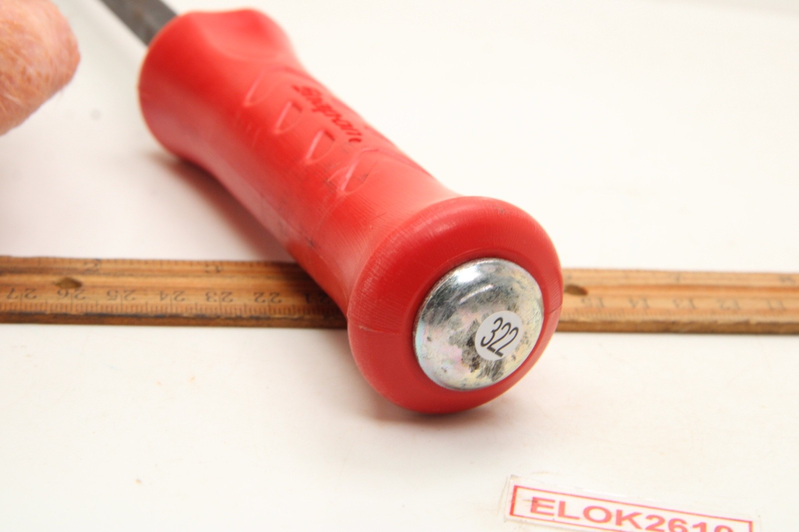 Snap-on Tools SPBS12A 12″ Red Hard Grip Handle Striking Pry Bar USA