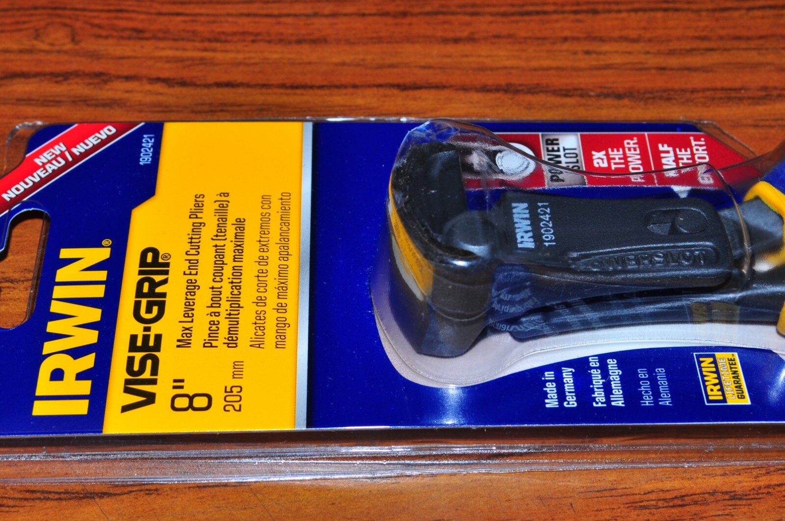 8″ Max Leverage End Cutting Pliers with Power Slot Made in Germany