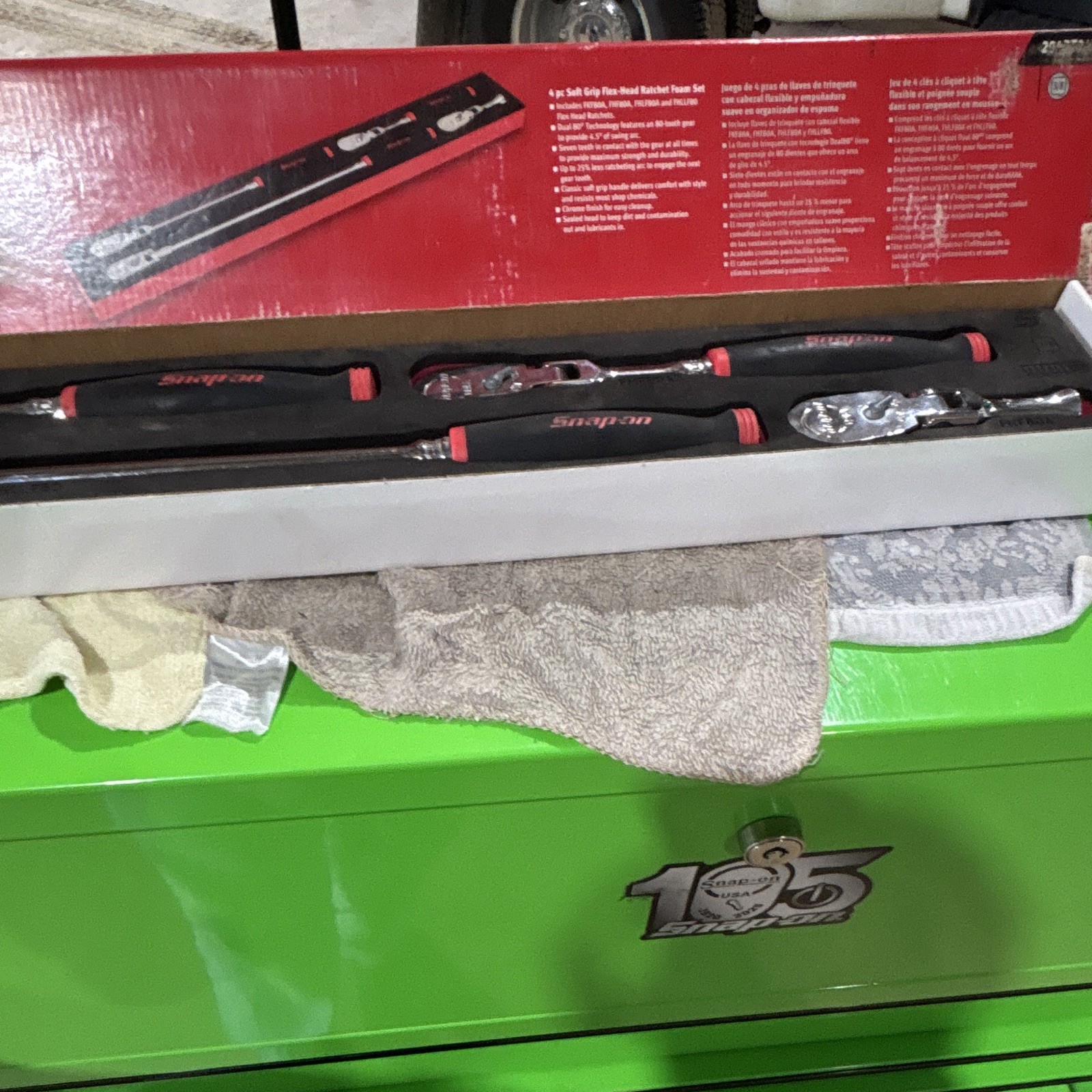 Snap On 204rt04fr 3/8 Swivel Head Ratchet Set New Other