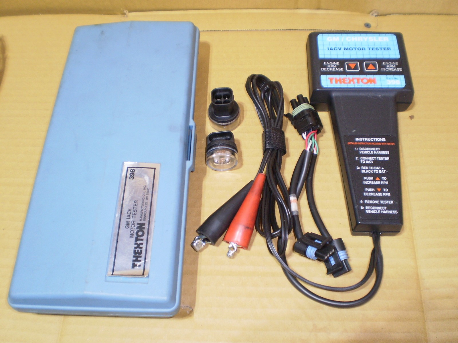 THEXTON #398 IACV MOTOR TESTER GM/CHRYSLER TOOL & NOID LIGHT ECM OUTPUT TESTERS