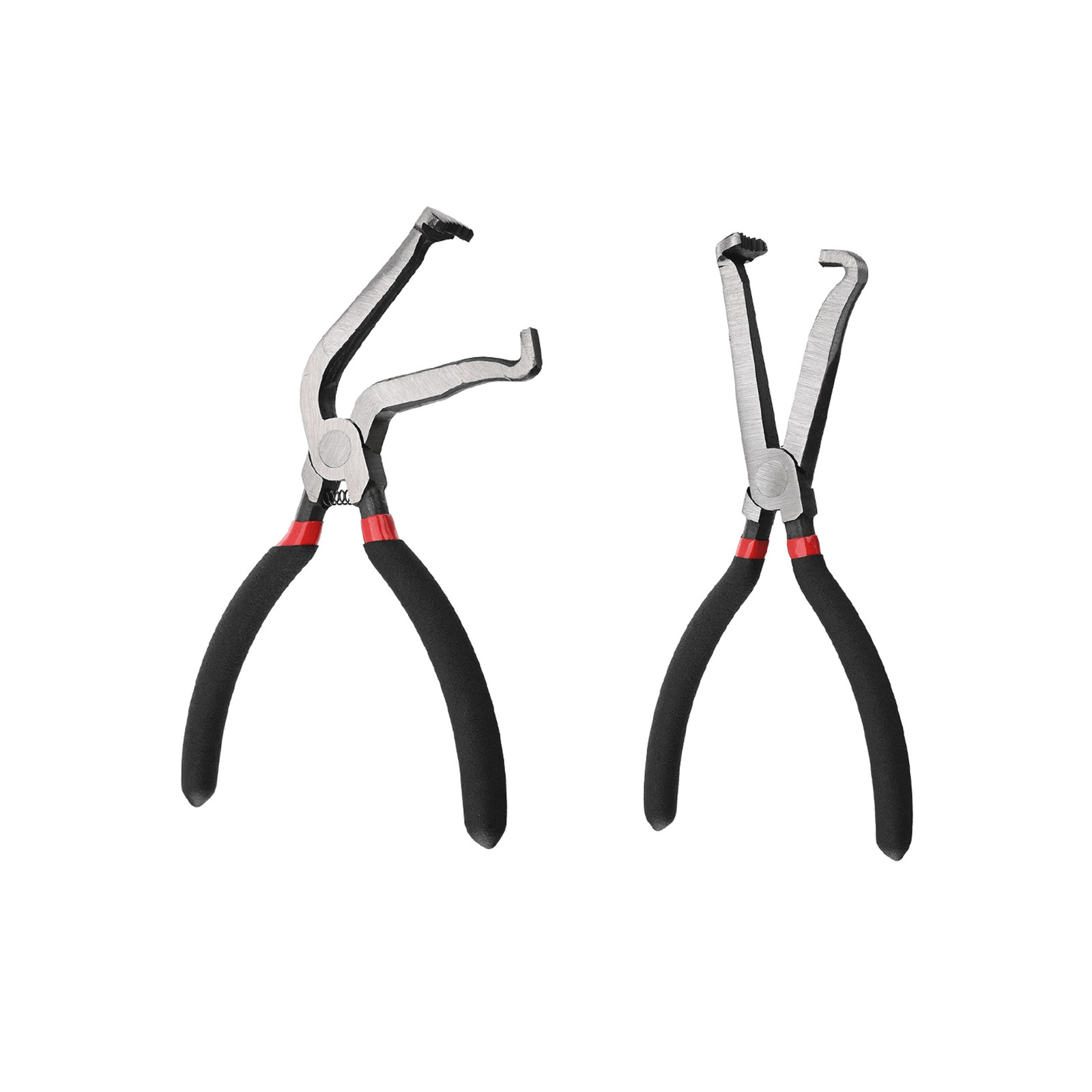 2pc Electrical Disconnect Pliers Set Straight & 60° For Auto Connectors