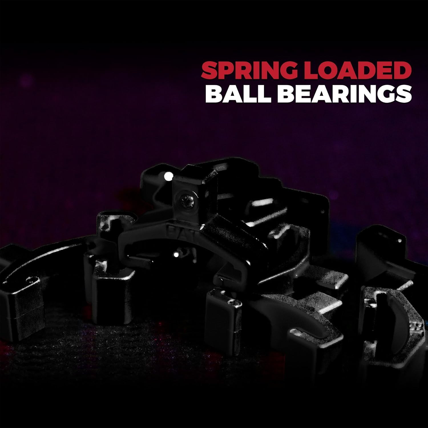 Black Spring-Loaded Ball Bearing Socket Clips – 24-Pack 1/4-Inch – Compatible
