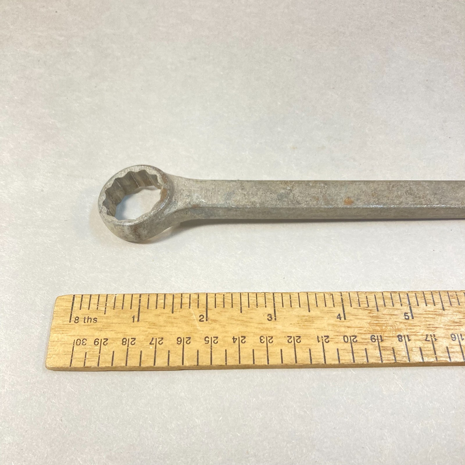 Vintage Plomb Wrench Box End 7/8″-3/4″ Flat Shaft 12 Point WF-83 USA
