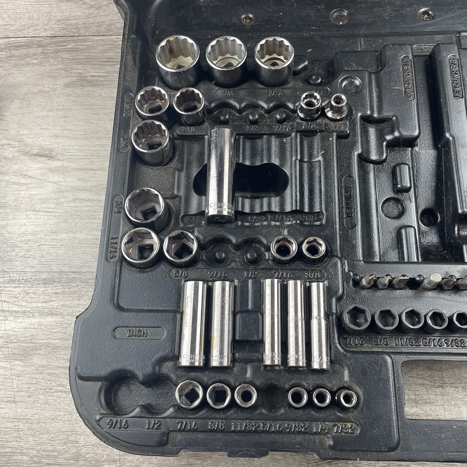 RARE Vintage CRAFTSMAN #33122 122 PC G2 MECHANICS TOOL SET USA MISSING PIECES