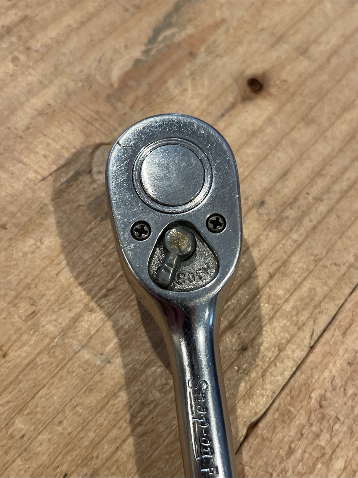 Snap-On Tools F-70-M Ratchet 3/8” Drive Standard Ratchet Wrench USA Very Nice