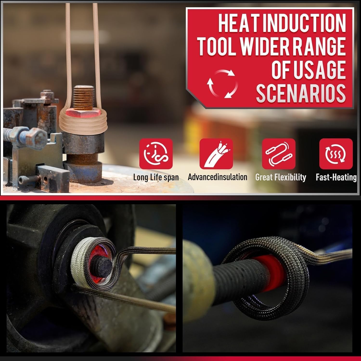 Efficient 1300W Induction Heater with Ergonomic Handle – Rusted Screw Solution